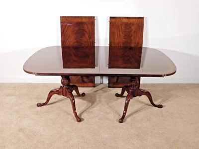 DREXEL 18th Century Collection Ball & Claw Inlaid Dining Table w Two Leaves - Image 1 of 4