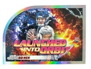 2024 Topps Cosmic Chrome - Launched Into Orbit Bo Nix #LIO-6 RC Broncos - Picture 1 of 3