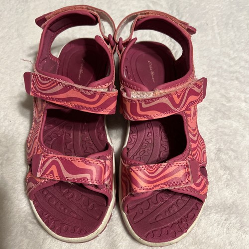 JORDAN Sandalo fiume Giordano con cinturino regolabile da bambina Eddie Bauer taglia 3 onde rosa
