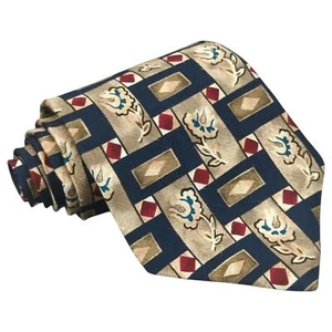 Vintage Givenchy Monsieur Tie Floral Geometric Diamond Rectangle Flower 57"x4" - Picture 1 of 8