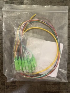 12 Fiber SCAPC Singlemode RIBBON Fiber Optic Pigtail 1M NEW - Picture 1 of 1