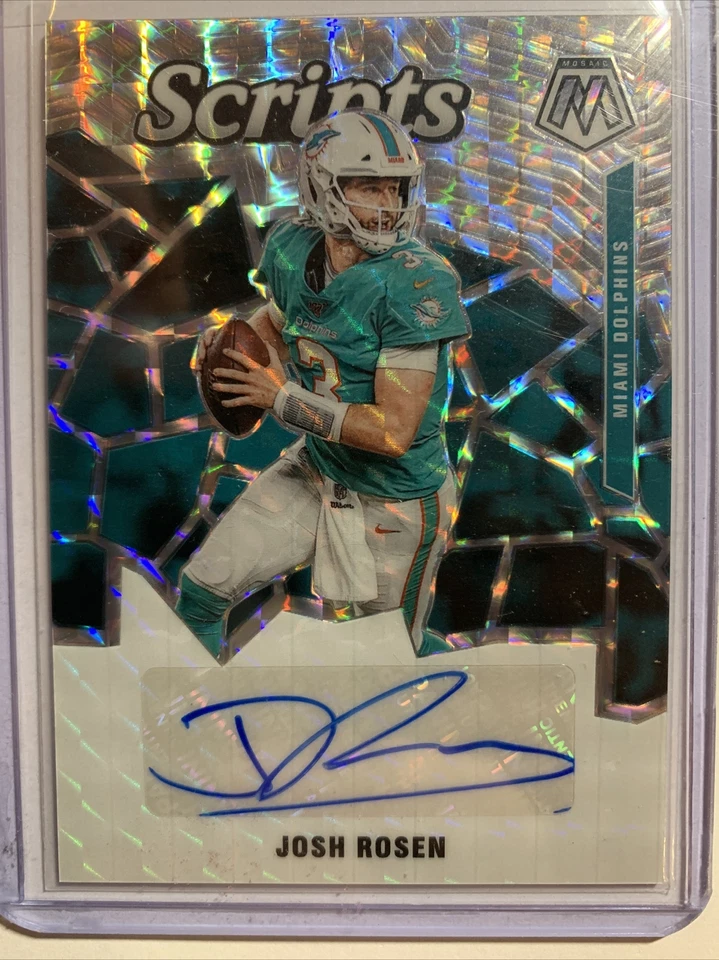 2020 Mosaic Football Josh Rosen Silver Scripts AUTO Prizm #S52 - Image 1 of 3