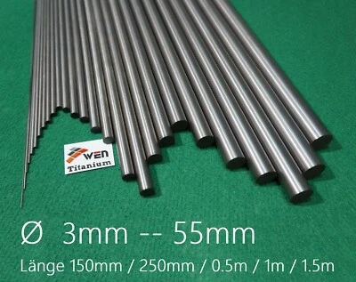WEN-TITANIUM Titan stange ( Ø 3mm -- 60mm ) Grade 5 Rundstäbe Vollwelle Titanium 6al-4v bar