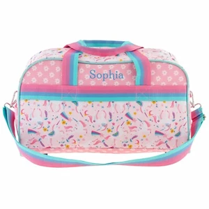 Girl Kids Pink Duffle Bag, Kids Holdall, weekender bag with name - Picture 1 of 7