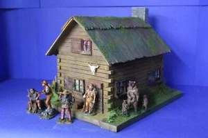 76102 Old West, Blockhaus, Melwood,m Zubehör, zu 7cm Sammelfiguren,Fertigmodell - Picture 1 of 10