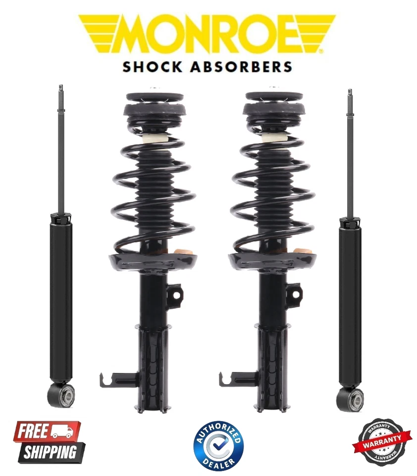 Complete Monroe Front Coil Spring &Rear Shock Fits 14-20 Chevrolet Impala - Image 1 of 1