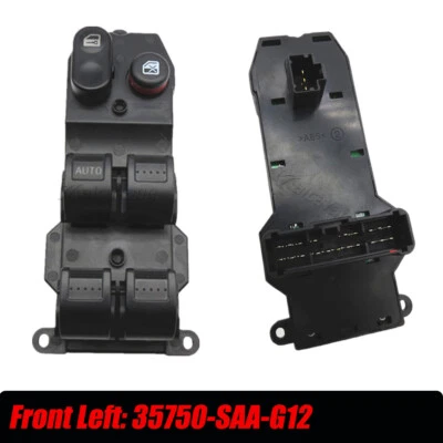 Interruptor de ventana principal eléctrico izquierdo conductor Honda Fit Hatchback 4 puertas 2007 2008 Foto 1 de 4