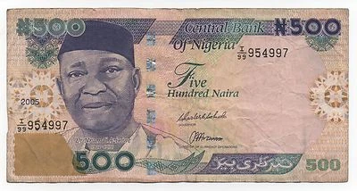 NIGERIA 500 NAIRA 2005 PICK 30 D LOOK SCANS - Image 1 of 2