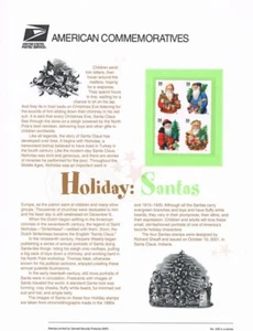 #639 34c Holiday: Santa's Block #3537-3540 USPS Commemorative Stamp Panel - Picture 1 of 1