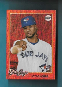 2022 TOPPS ARCHIVES OTTO LOPEZ ORANGE HOT FOIL SSP /15 MADE BLUE JAYS RC #122 - Picture 1 of 2