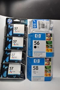 7 Genuine OEM HP 56 Black 57 Tri Color 58 Photo Ink Cartridges Sealed Exp. READ - Bild 1 von 1