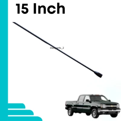 Antena 15" negra para Chevrolet Silverado 1500 2500 3500 1999-2006 hembra Foto 1 de 4