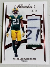 Charles Woodson 11/11 Patch 2022-23 Panini Flawless Football Card “21” on Patch