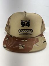 VTG Outdoor 94 Conoco Trucker Brown Camo SnapBack Rope Hat Mesh