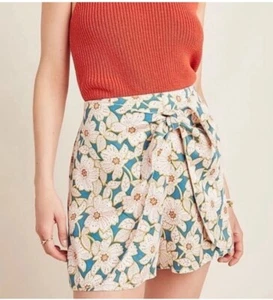 Anthropologie Georgine Shorts Skort MEDIUM Wrap Shorts Floral Prairie Cottage - Picture 1 of 11