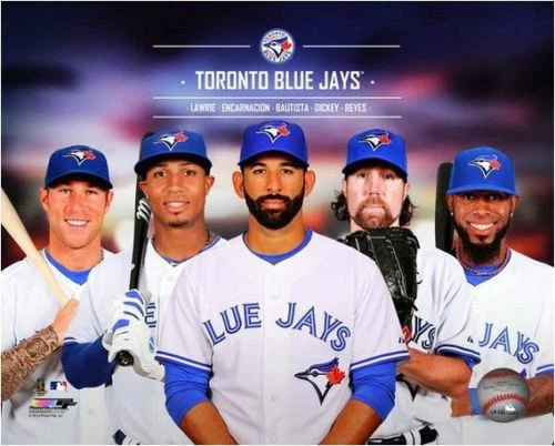 TORONTO BLUE JAYS Glossy 8x10 Photo Jose Bautista Jose Reyes RA Dickey  - Image 1 of 1