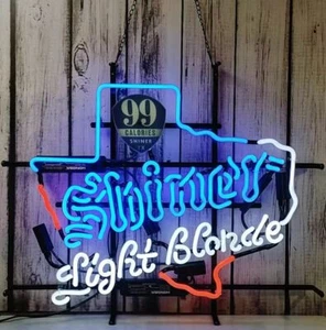 Shiner Light Blonde Texas Beer Neon Light Sign Lamp Bar Club Wall Decor 24"x20" - Picture 1 of 7