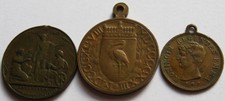 3 Netherlands Medal Tokens, Wilhelm, Wilhelmina, Willem, Vintage coins