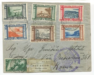 1933 Königreich PA Zeppelin auf Luftbild mit Zert. Bolaffi - Bild 1 von 4