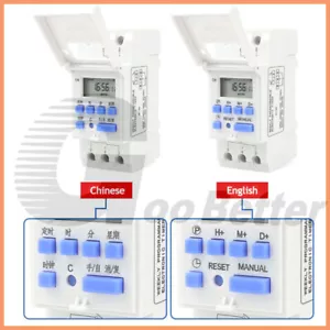 Programmable Digital Time Relay Timer Switch 24hr 7Day Control 35mm DIN Rail - Picture 1 of 24