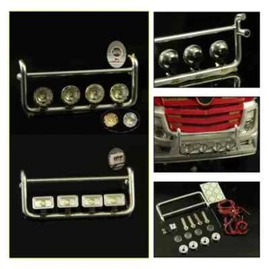 LED Front Bumper Lamp Spotlight for 1/14 Tamiya RC Truck Car Scania BENZ VOLVO - Picture 1 of 13