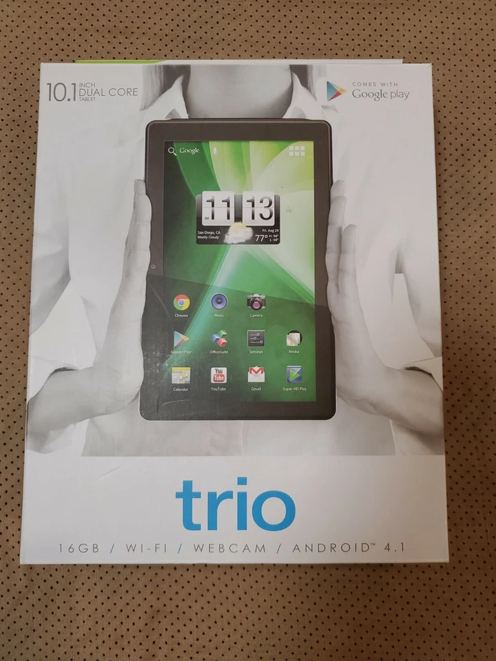  Trio Stealth 10.1 inch Dural Core Tablet 16GB/ WiFi / FT-R cam /Android 4.1 NEW - Image 1 of 4