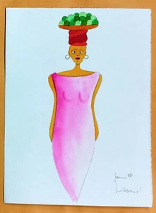 09335 Acquerello - Atmosfere del Corno d'Africa - La portatrice - Picture 1 of 3