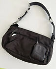 Francesco Biasia Nylon Y2K Shoulder Bag Purse Brown nice condition