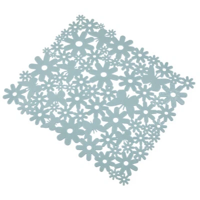 Spülmatte Blau 30 cm Spülbecken Einlage Matte Küche Blumen Spülbeckenschutz  - Bild 1 von 3