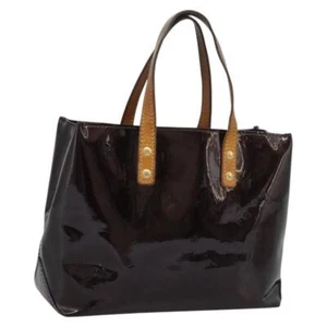 LOUIS VUITTON Monogram Vernis Reade PM Hand Bag Amarante M91993 LV Auth BD297 - Picture 1 of 21