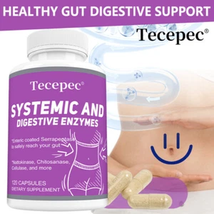 Systemic & Digestive Enzymes - Digestive Health Support, Constipation Relief - Picture 1 of 12