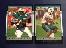 2001 Bowman # 183 # 199 Chris Chambers & Travis Minor Rookie Lot 2 Dolphins 