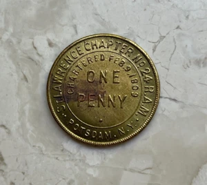 Potsdam New York NY St Lawrence n. 24 gettone penny massonico massonico massonico - #3 - Foto 1 di 2