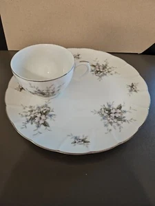 Pre-Mikasa Laurel China Lady Margaret Japan Tea Cup &  Plate 9.5 inches 8 avail - Picture 1 of 7