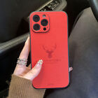 For iPhone 15 14 13 12 Pro Max 11 XR X 8 7 Case Leather Deer Pattern Phone Cover