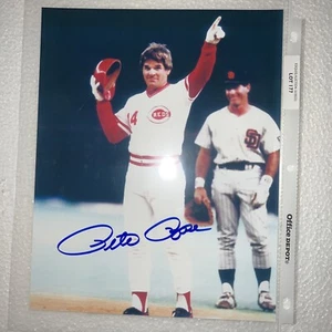 Pete Rose signiertes 8”x10” Foto MIT COA, Cincinnati Reds - Bild 1 von 7