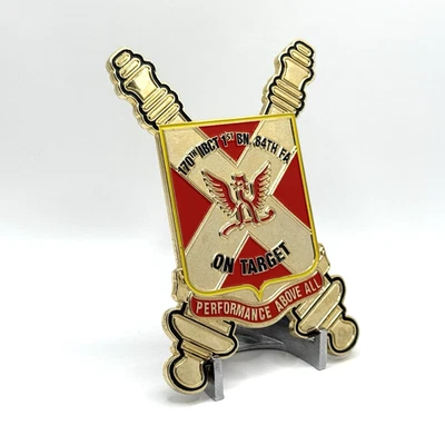 CHALLENGE COIN OF EXCELLENCE - 4" 170th IBCT 1st BN, 85th FA THUNDER Afghanistan - Image 1 of 2