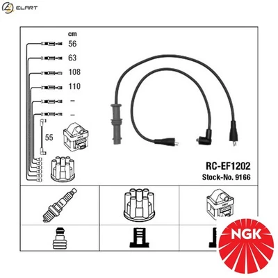 IGNITION CABLE KIT 9166 FOR SUBARU LEGACY/� LIBERTY EJ18 SPI 1.8L 4cyl LIBERTY I - Image 1 of 4