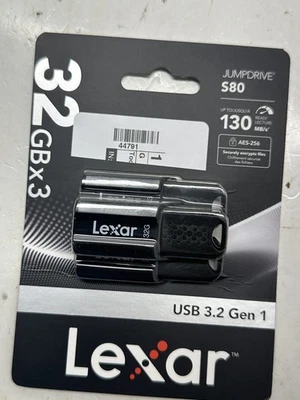LEXAR JumpDrive Storage capacity 32GB x 3 Up to 130MB/s Model S80 (44791) - Image 1 of 3