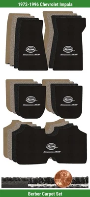 Conjunto de tapete berbere personalizado para Chevrolet Impala 72-96 com logotipo (5 peças) #C51 - Imagem 1 de 4