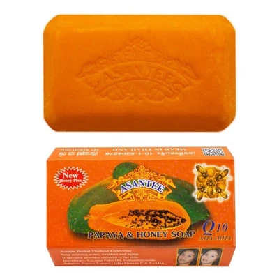 3 Bars x 125g Soap Papaya and Honey Asantee Face And body Anti Acne - Image 1 of 4