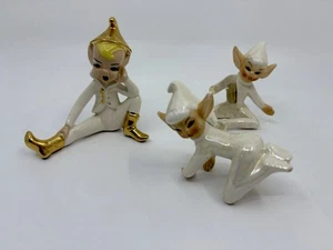 Pixies 1950’s Holt Howard Pixie Elf Iridescent Candle Climbers And Pixie READ - Picture 1 of 12