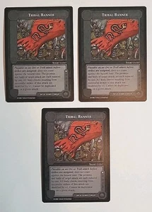 MECCG MIDDLE EARTH CCG TRIBAL BANNER DARK MINIONS COMMON x3 PLAYSET LOTR (NM) - Picture 1 of 3