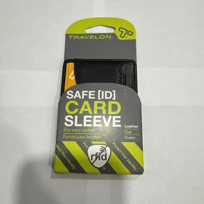 New Travelon Safe[ID] RFID Blocking Protect Your Identity Zip ID Pouch Black-500 - Image 1 of 2