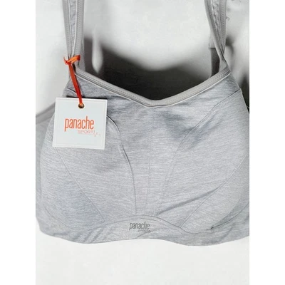 Sujetador deportivo Panache gris jaspeado 36H alto impacto sin cables yoga gimnasio nuevo Foto 1 de 4