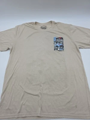 Camiseta masculina Fresh Laundry Tokyo Racing Club XL bege gráfica #37933 - Imagem 1 de 4