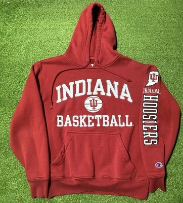 Champion Indiana Hoosiers Basketbal IU Sleeve Hit Sweatshirt Mens Small Red - Image 1 of 4