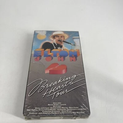 Elton John Breaking Hearts Tour VHS 1984 Vintage SEALED Music Live - Image 1 of 4