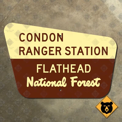USFS Condon Ranger Flathead National Forest Station límite señal de carretera 15x10 Foto 1 de 2