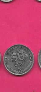 KROATIEN KM8 1993 UNZIRKULIERT BU-NEU MODERN 50 LIPA MINT FLORAL COIN - Bild 1 von 1
